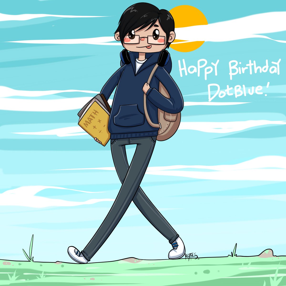 Kytecraft's tweet photo. Very late bday art for Dot xD belated happy birthday dottu~
#giftart #birthdayart #procreate #kytecraft #dotblue https://t.co/CIsLmxkqbF
