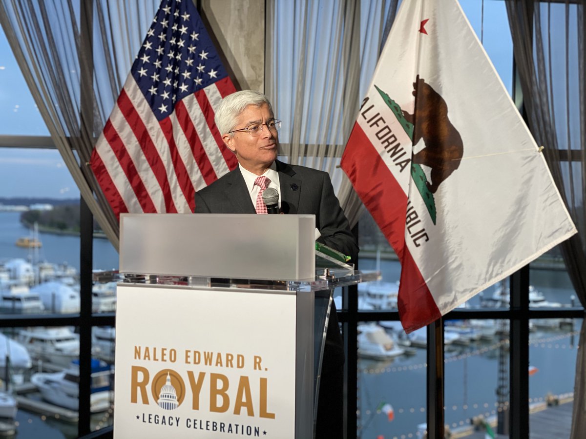 .@edisonintl's President and CEO Pedro Pizarro offers remarks at tonight's celebration honoring @CASOSvote @AlexPadilla4CA! Edison International serves as Vice-Chair of #Roybal2020. Thank you for your ongoing support!