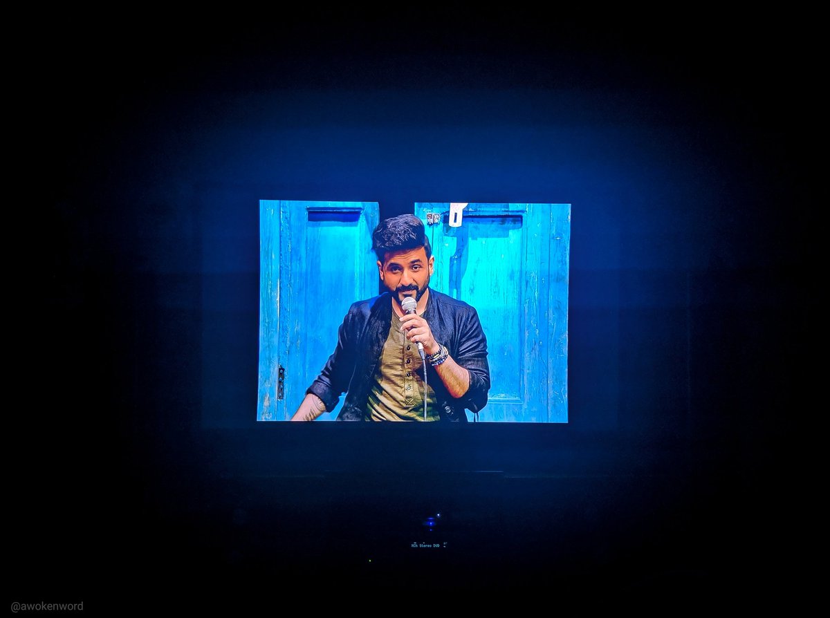 AwokenWord's tweet photo. Just watched the brand-new @thevirdas special on @netflix - absolutely HILARIOUS... The #chavanprash opening alone had us howling.
For record, considering you're seated the whole time Vir, this might by the first #SitDown #Comedy special on Netflix.
#standupcomedy is so 2019. https://t.co/GFVyfmmIuR