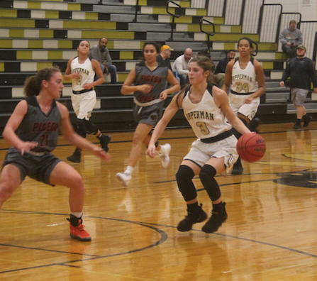 U_C_Reporter's tweet photo. Upperman advances! The Lady Bees defeat Gatlinburg-Pittman 59-42 to advance to the semifinal round of the state tournament. Story with quotes from UHS head coach Dana McWilliams: https://t.co/0SzoAq4yw0 #Upperman #UCReporter https://t.co/IlvF6GQKkK
