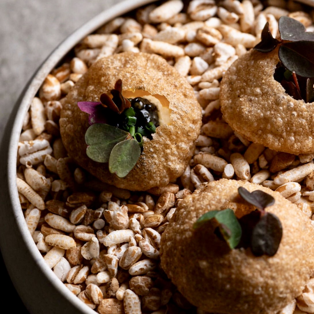 Our friend and great chef Omri is getting us excited for the opening of The Town Revival coming 2021! 
.
.
.
Buck Wheat ‘Puff’ / California Royal Caviar / Egg Yolk Custard / Horseradish Creme / Oxalis 

📷: Gamma Nine Photography