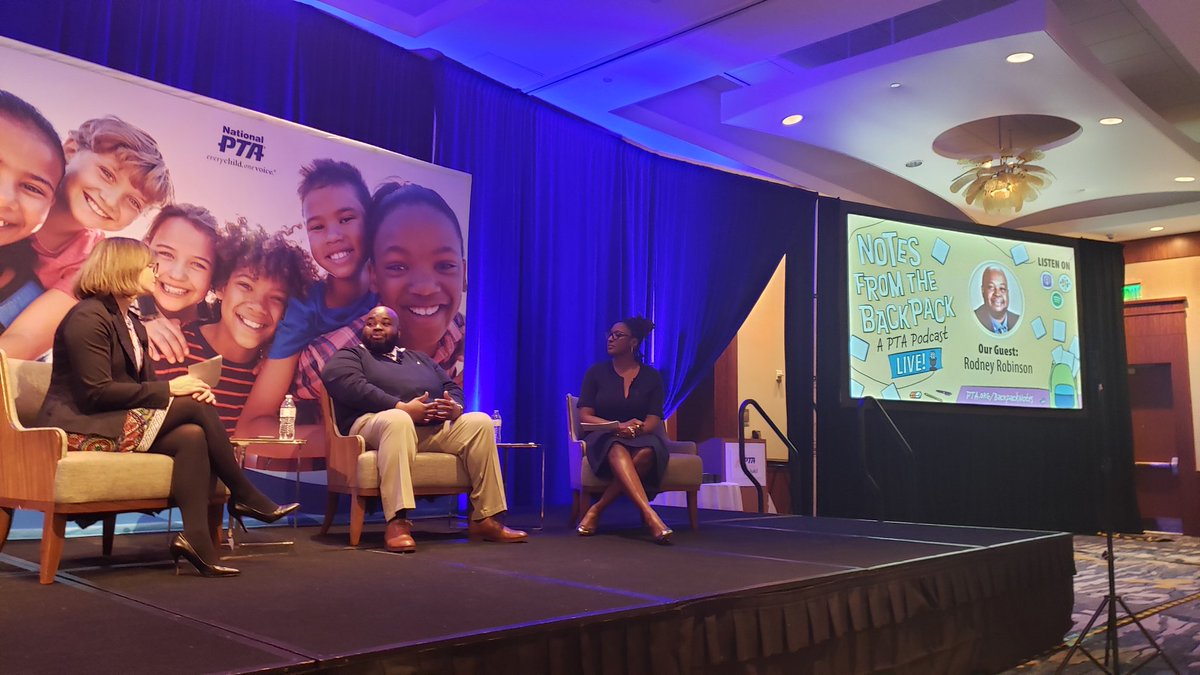 aintthatZo's tweet image. Listening to the inspiring Rodney Robinson, teacher of the year of 2019, discussing the importance of family engagement in the education of students. #BackpackNotes #PTALegCon