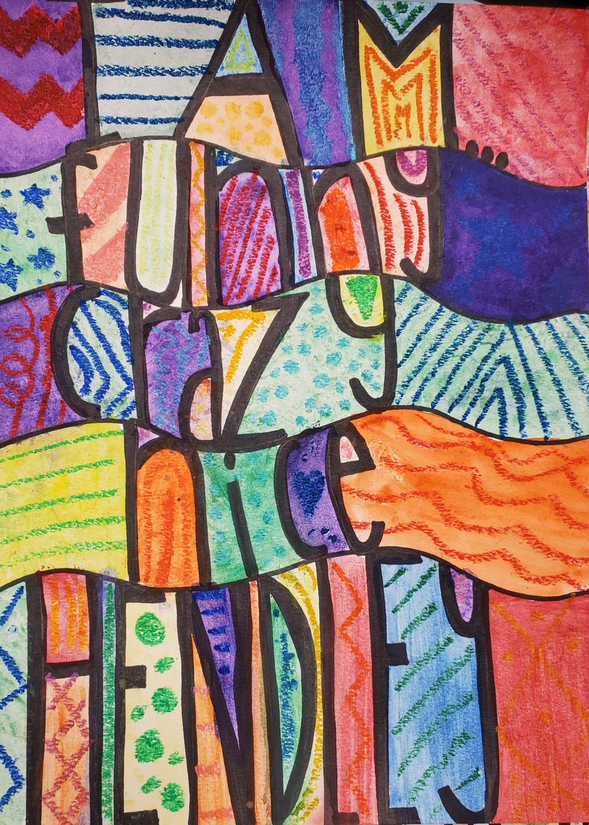 lmmsart's tweet photo. 6th grade is finishing their quarter with these expressive Batik paintings! #cobbartrocks #middleschoolart #lmmsart https://t.co/A537FZ73ra