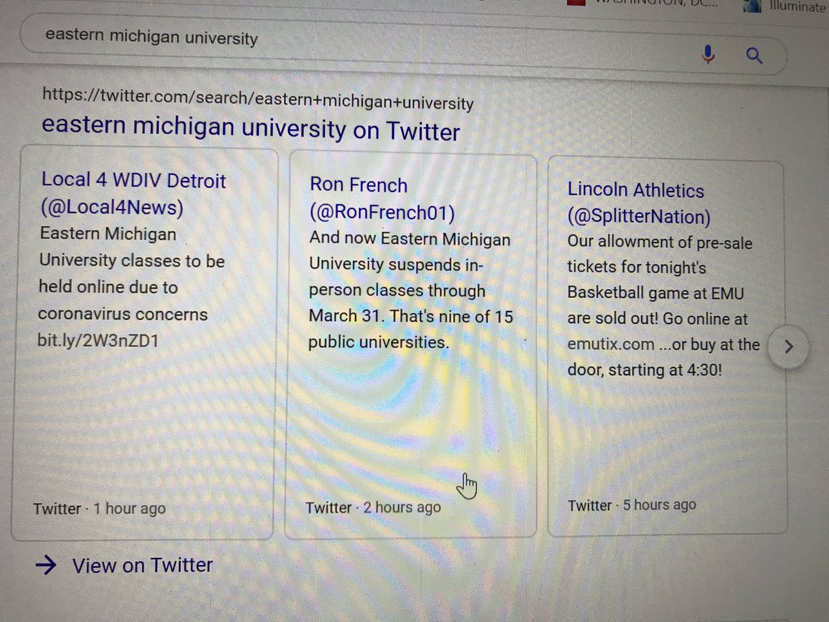 SenorBelill's tweet photo. Mixed messaging from Eastern Michigan; dangerous pandemic, but don’t miss the big game! #truemu #emu @MichiganHHS @GovWhitmer @CDCgov #COVID19 https://t.co/j5wXOEUEux