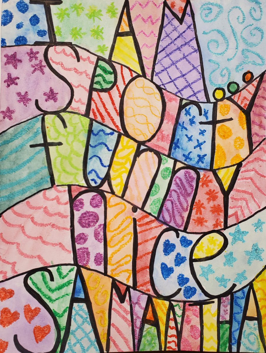 lmmsart's tweet photo. 6th grade is finishing their quarter with these expressive Batik paintings! #cobbartrocks #middleschoolart #lmmsart https://t.co/A537FZ73ra