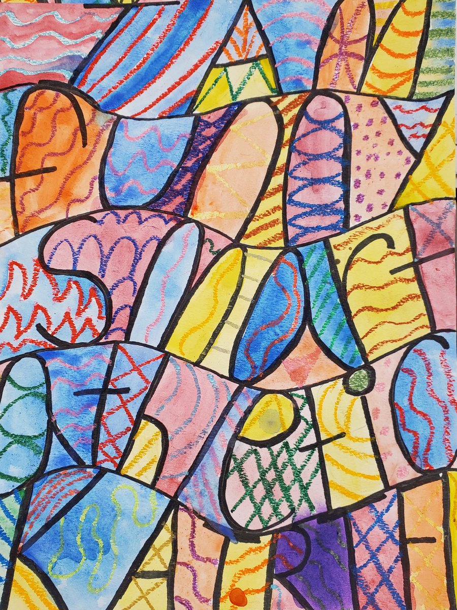 lmmsart's tweet photo. 6th grade is finishing their quarter with these expressive Batik paintings! #cobbartrocks #middleschoolart #lmmsart https://t.co/A537FZ73ra