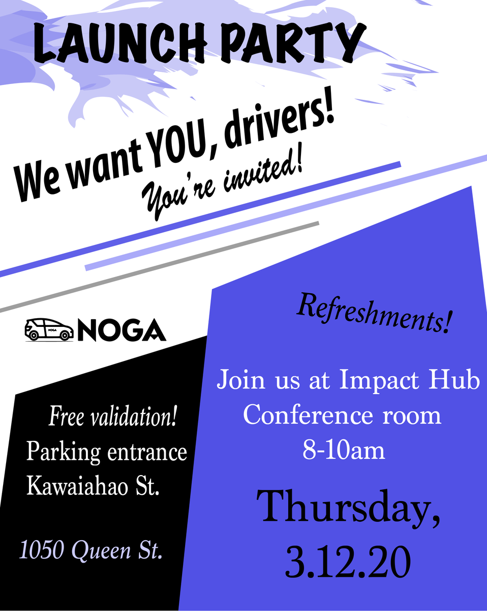 Noga wants YOU, driver! Did we mention you KEEP MORE in your pocket than other rideshare services? Be a part of this beneficial impact!

#rideshare #rideshareapp #hawaii #oahu #travel #hawaiijobs #drivers #commute #publictransport #rideservice #tours #oahujobs #WednesdayThoughts