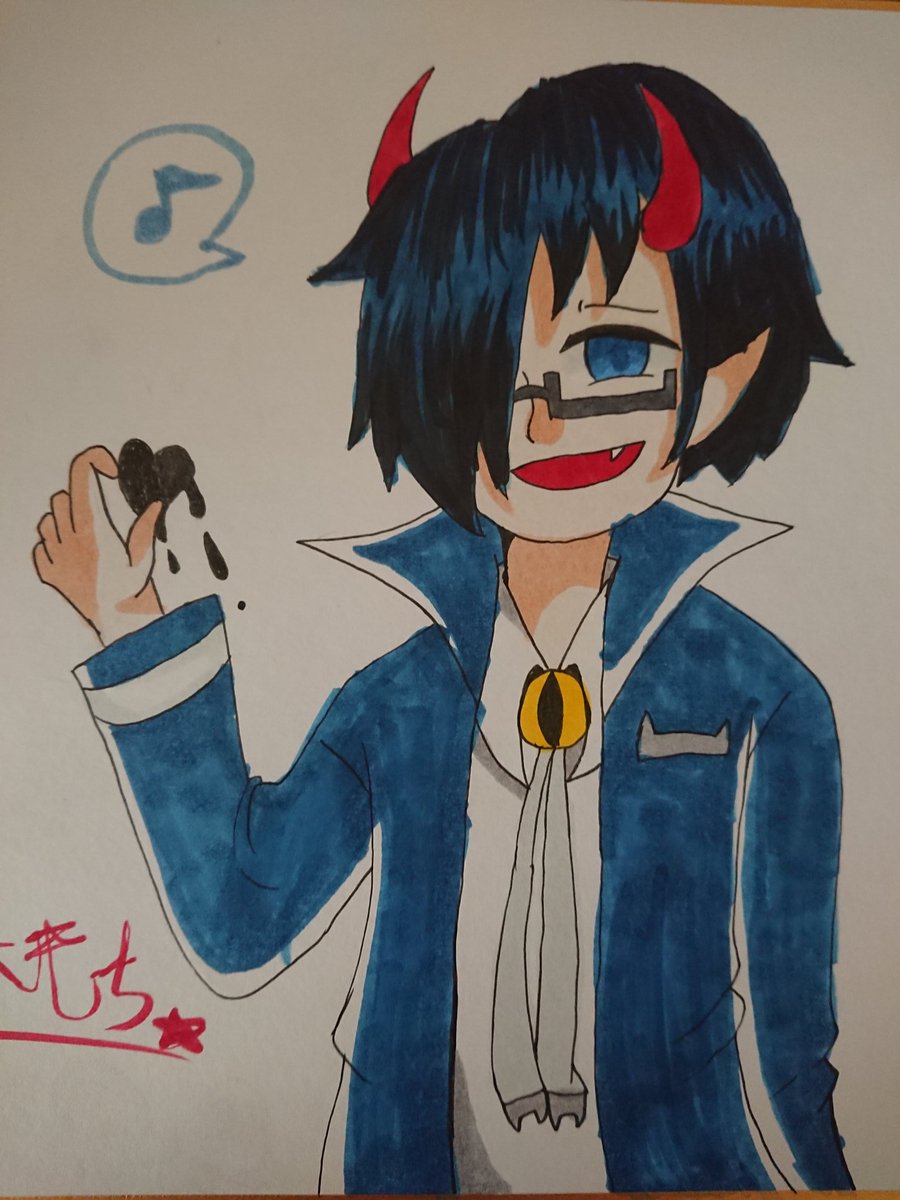 魔界の主役は我々だ #レイラー・ウツ #鬱大先生 描いてみましたぁぁぁ！