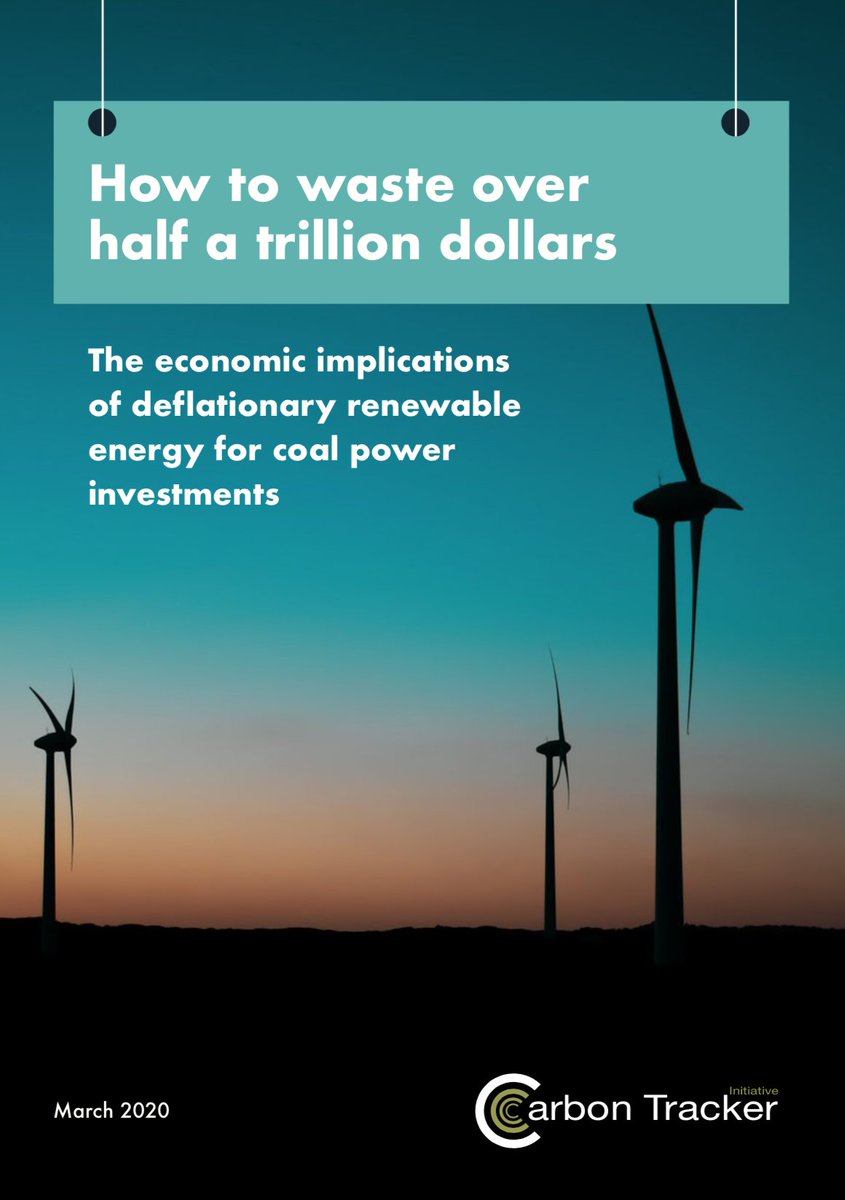 New report: ‘How to Waste Over Half a Trillion $$’ explores the economic implications of low-cost #renewable energy for global #coal power investments - with $638bn at risk worldwide carbontracker.org/reports/how-to… #StrandedAssets