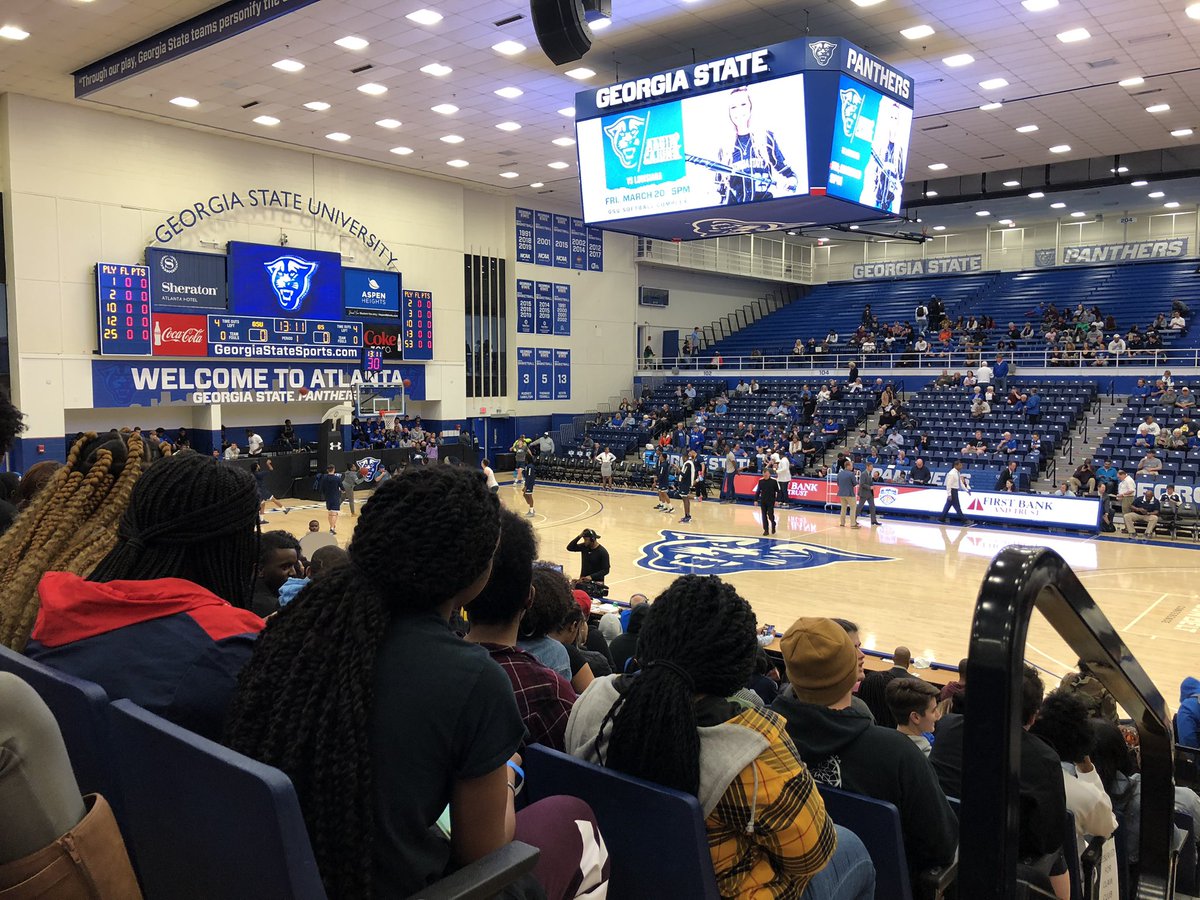 DHickoxWSB's tweet photo. #GSU - Two Rivals Fighting Hard to Advance in the #SunBeltTournament. Winner of tonightโs game will face #1 Seed Little Rock in the Semi-Finals on Saturday in New Orleans. #GSUvsGSU #STATEvsSOUTHERN #PANTHERSvsEAGLES https://t.co/dsR5sP0UGy