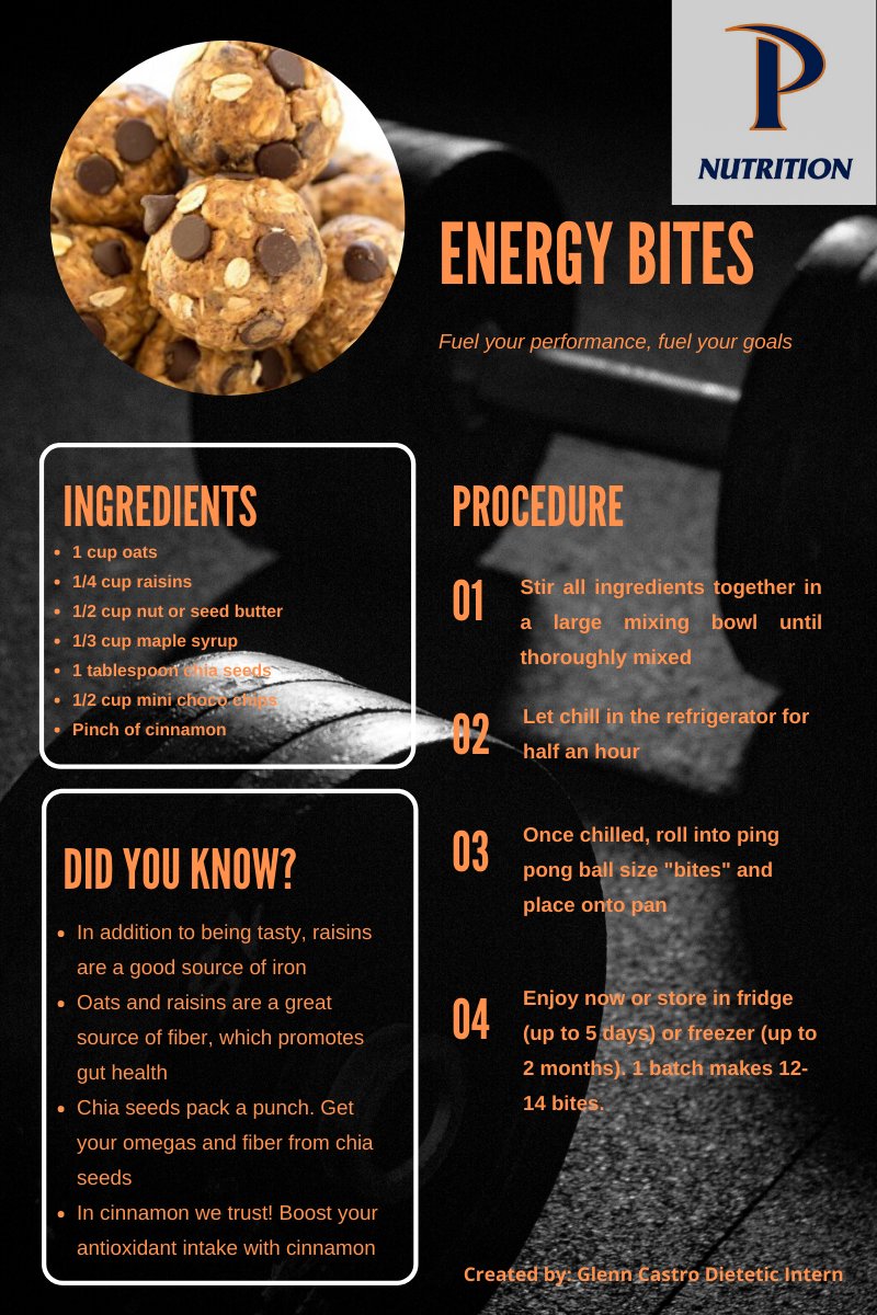 WavesFuel's tweet photo. #Wavesfuel Wednesday Recipe: Oatmeal-raisin-chocolate-chip energy bites! 💪🌊 https://t.co/pUmuKaQmwx