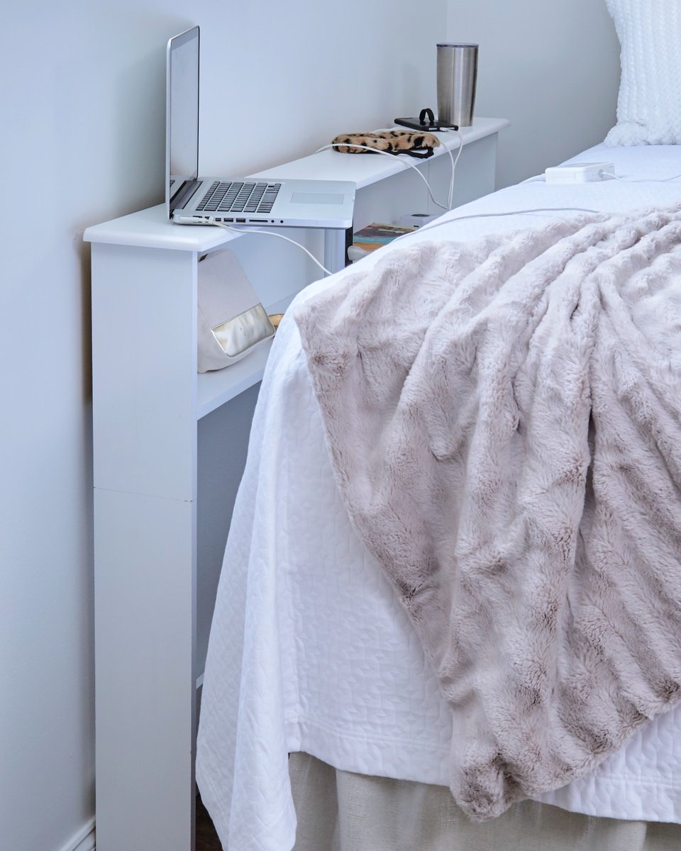 _DormDecor's tweet photo. Meet the newest Dorm Decor Cubby- the Bed Shelf! Designed to go in-between your bed + the wall, you can easily keep things within arms reach! 💙#dormdecor https://t.co/bc779YaSzf