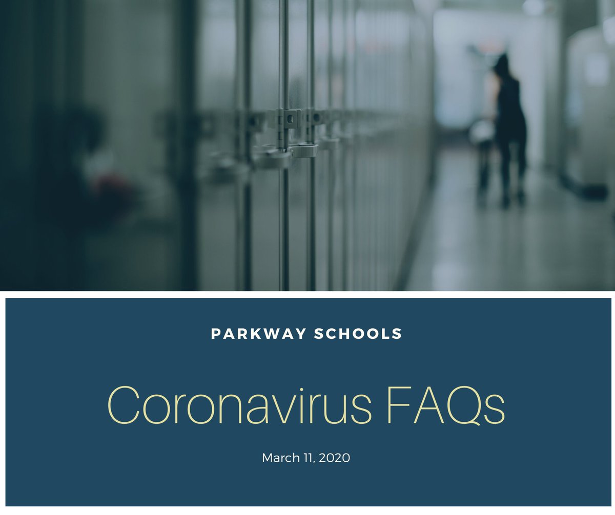 We continue to closely monitor the developments related to COVID-19 coronavirus in St. Louis County and want to provide you with some important updates and reminders. Find out what you need to know on our website: parkwayschools.net/Page/9965