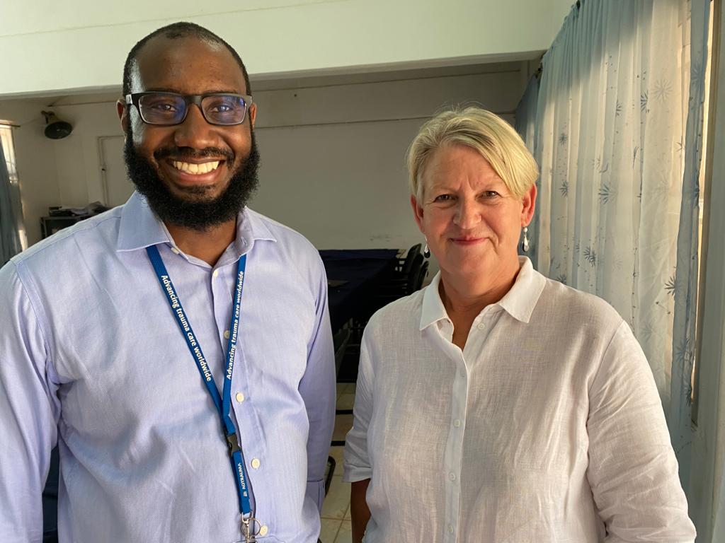 DrKebsun's tweet photo. Aaand...Day 5....5 surgeries done taking the total to 21 so far. And squeezed in a mini presser and a visit from @SharonWardleFCO also an introduction to our planned digital healthcare pilot. 1 and a half days to go. #WindingDown #Innovations #Partnerships #GamMed https://t.co/8fS4VjrnST