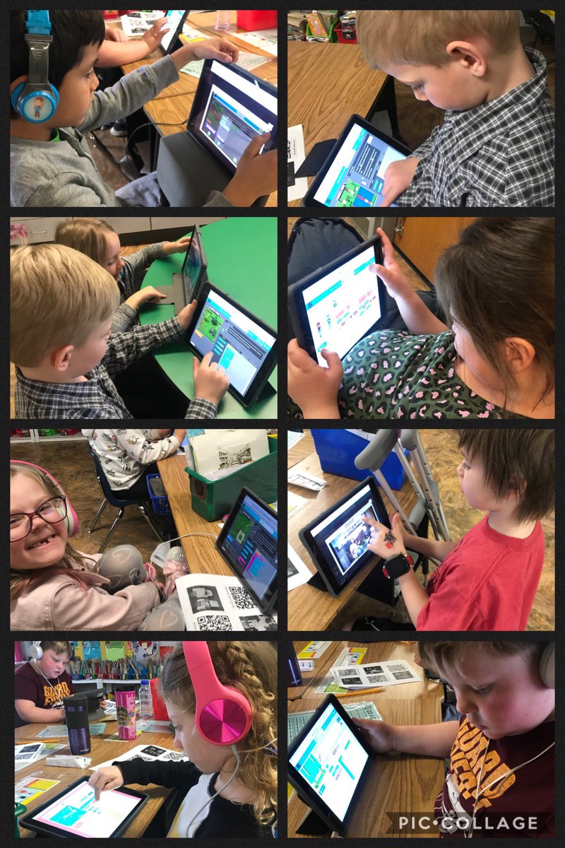 MeganJRosten's tweet photo. First graders can code too! #mandanhourofcode @mandanschools https://t.co/aBaQrXq6Xf