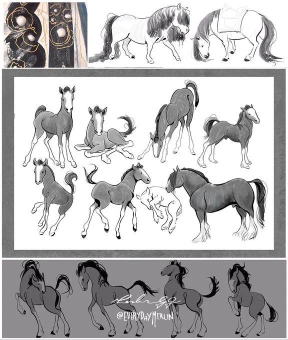 thinking about all this fairy foal drawings i did a few years ago, i should write that story sometime,,, ??⭐️ 
