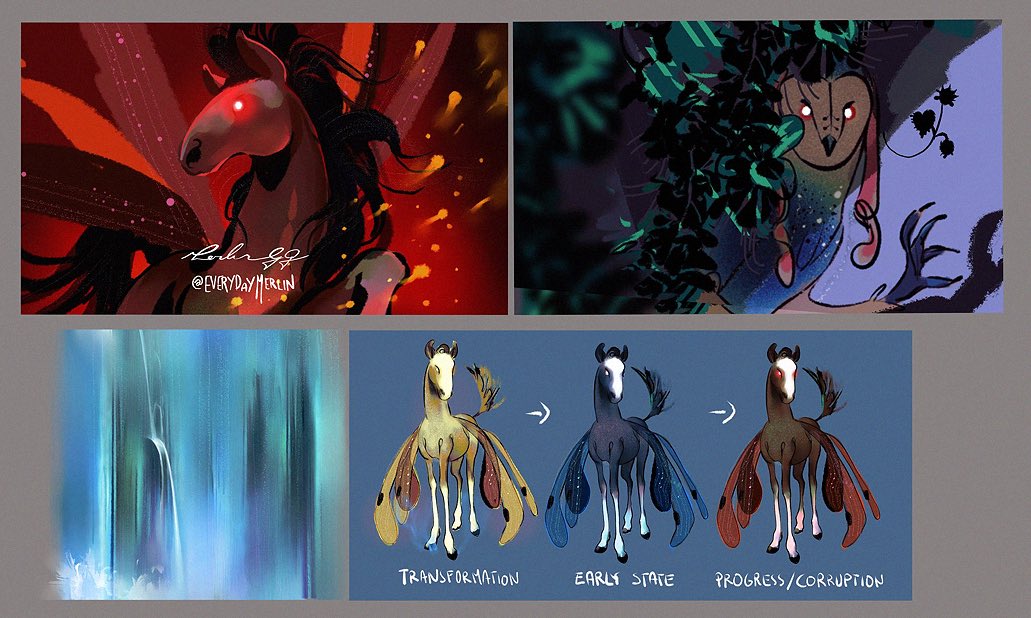 thinking about all this fairy foal drawings i did a few years ago, i should write that story sometime,,, ??⭐️ 