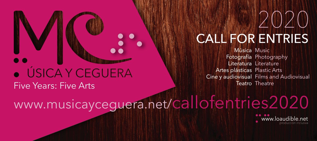 CALL OF ENTRIES 2020
musicayceguera.net/callforentries…
We invite you to participate in the fifth edition of Música y Ceguera 2020 Five Years: Five Arts
#Blind #musicians #festival #international #Mexico #summer