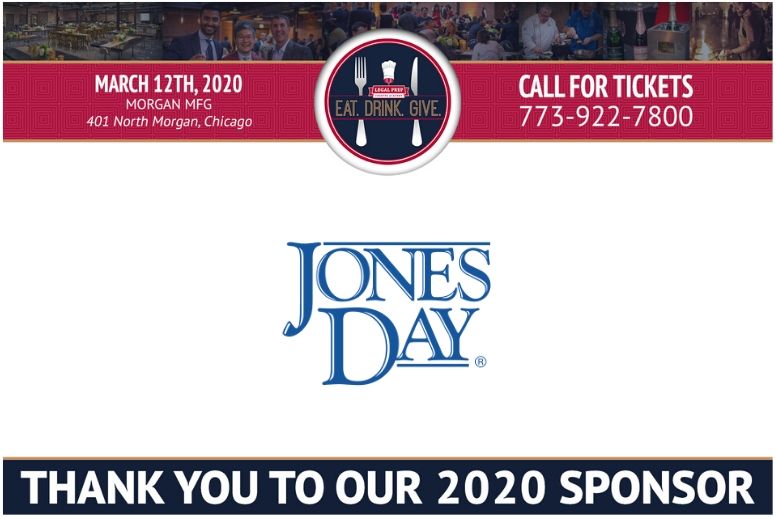 Thank you to our 2020 EAT.DRINK.GIVE. sponsor, <a href="/JonesDay/">Jones Day</a>!

One more day until EAT.DRINK.GIVE.! Get your tickets here: e.givesmart.com/events/fkL/