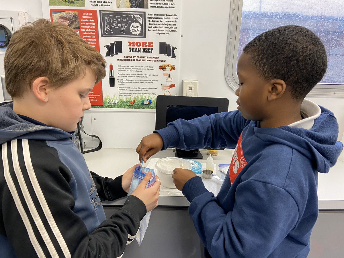 Fifth grade learning about the scientific method, and then working as a team to make their own bouncy ball from 3 renewable resources.  Thanks Mobile Science Activity Center. <a href="/PriceOwls/">Price Elementary</a>
