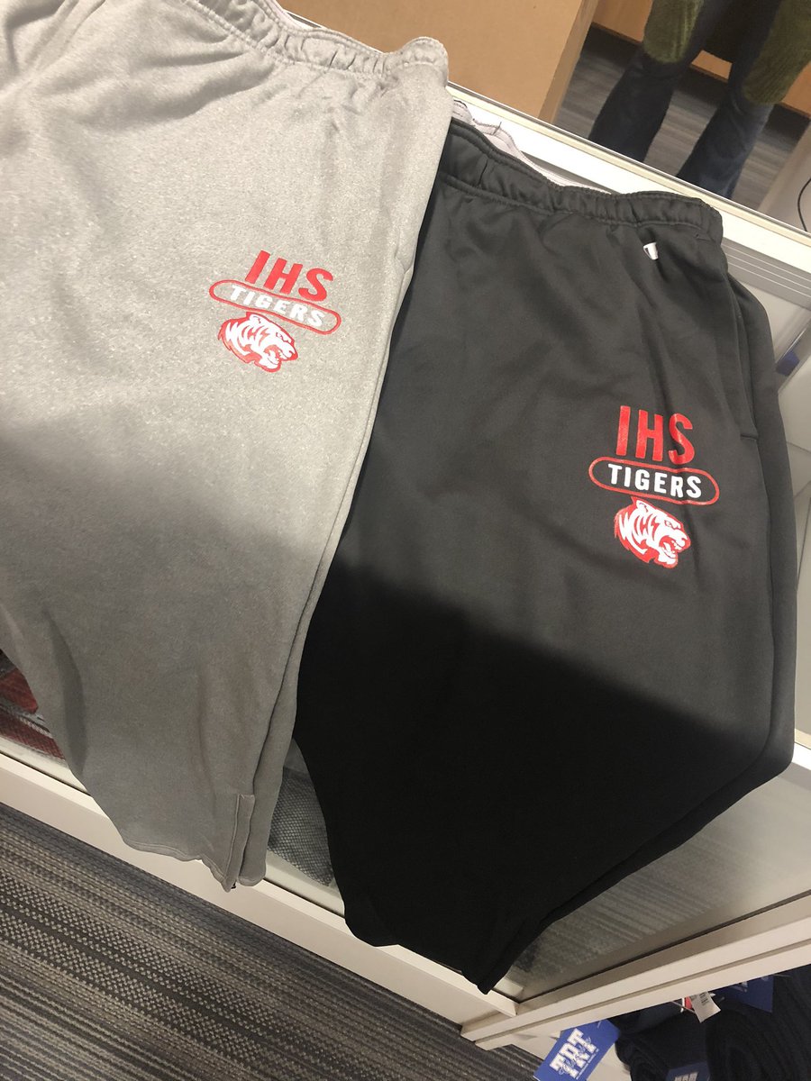 tigerthreads's tweet photo. Our second new item is our champion fleece athletic pants. These are $25 and are great for the lovely spring weather. They come in black and grey. Stop by Tiger Threads to buy these new products before we sell out! https://t.co/7VijQ2YTM7