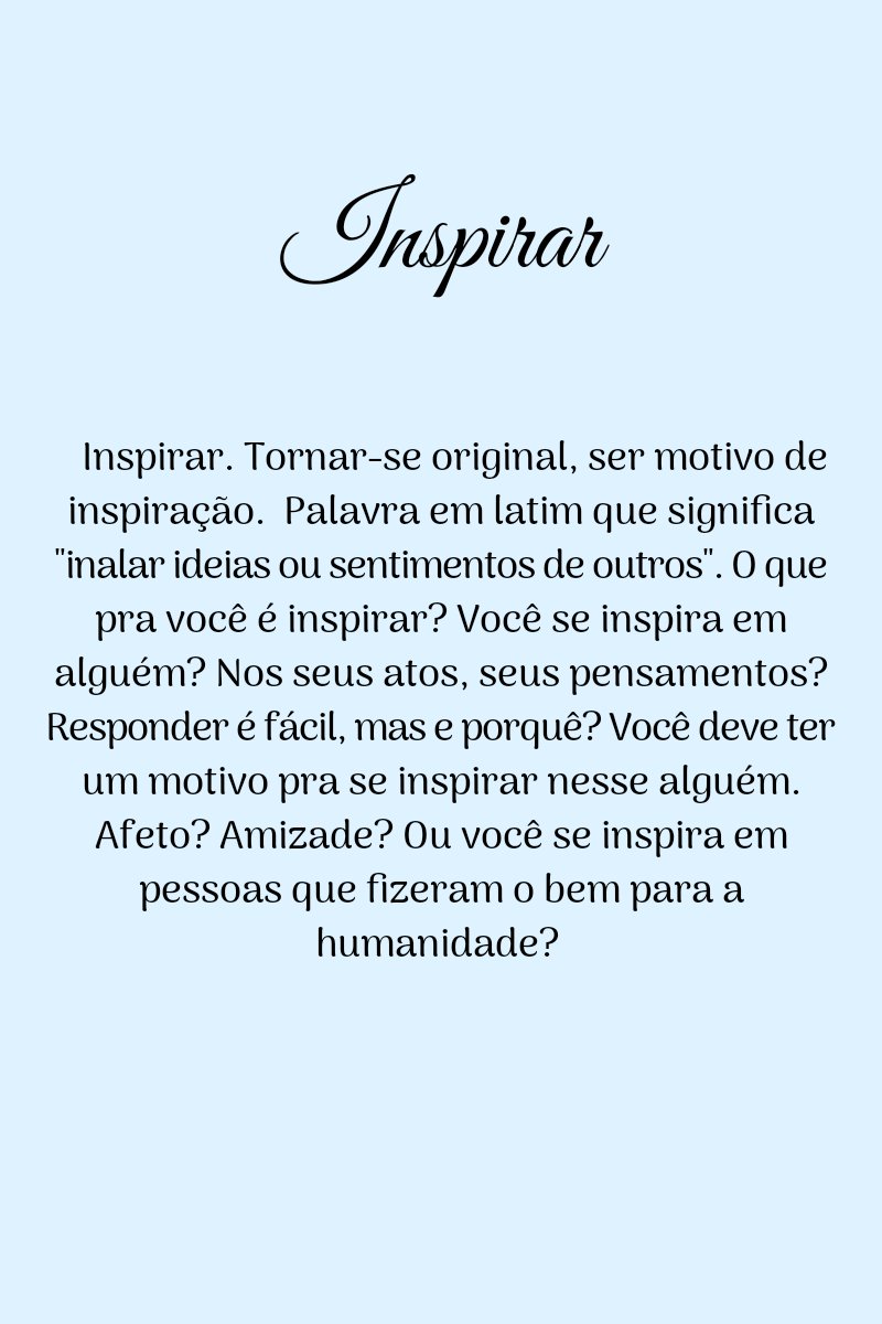 inspireexemplos's tweet photo. Seja você sua própria inspiração...💛
.
.
.
Marque alguém e diga o porquê você se inspira nela 🥰 https://t.co/YiPK2Yz4fp