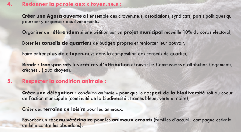 CourbevoieAC's tweet photo. Redynamiser la vie urbaine et citoyenne : Redonner la parole aux https://t.co/E9yaL1YcNu.s, Respecter la condition animale
Retrouvez nos candidat.e.s et notre programme sur : https://t.co/T5Y58PXX3P https://t.co/I4GOPV7hEn
