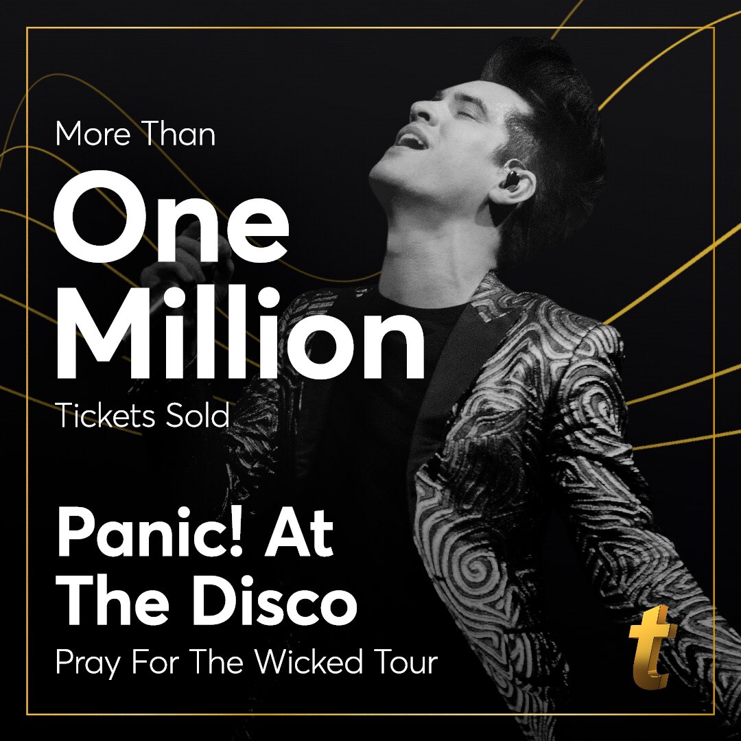 PanicMexico's tweet photo. "Más de un millón de boletos vendidos en el Pray For The Wicked Tour" @PanicAtTheDisco vía Twitter https://t.co/eGEZ5Z99mg