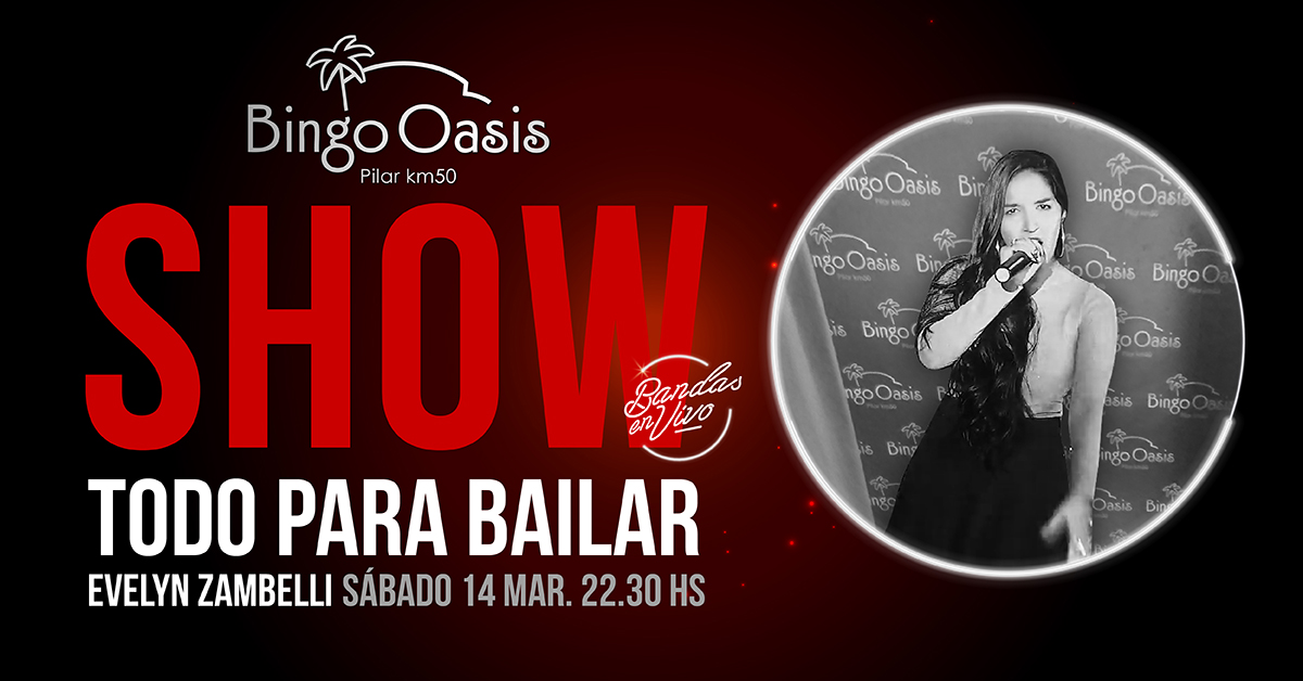 Este sábado en #BingoOasis, vas a bailar sin parar con Evelyn Zambelli

Reservá tu mesa llamando al 0230-447-3630/31 Opción 3

¡Te esperamos! Sólo en #BingoOasis