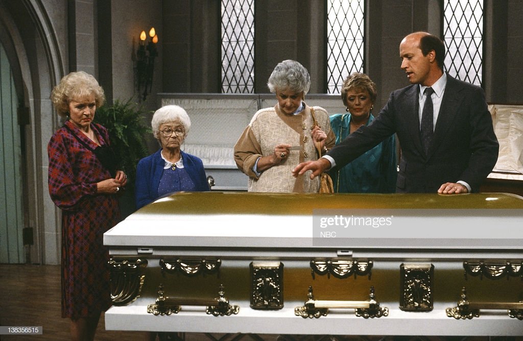goldengirlsnews's tweet photo. Today is National #FuneralDirector Appreciation Day... so we celebrate Mr. Pfeiffer (the P is not silent), who made Mrs. Claxton's #funeral so memorable.  https://t.co/sU7J6E6NHU #ThomSharp #BeaArthur #EstelleGetty #BettyWhite #RueMcClanahan #wbw https://t.co/ElUgRZan6Y