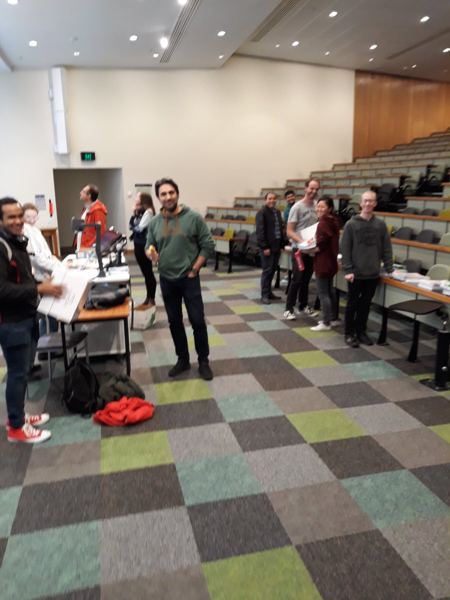 AdrianMcNZ's tweet photo. Photo 9 of the day: All 133 Test invigilators already to go! Let's hope the 760 students are too. Good luck #PHYS101 https://t.co/dJxViq9opM