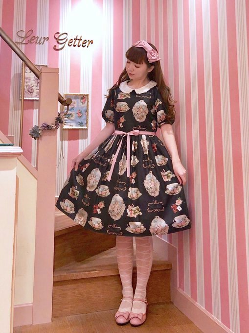 Leur Getterルルゲッタ 猫とリボンのワンピース ルルゲッタ猫柄