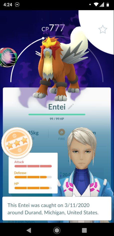SuperNerdPetey's tweet image. Today was a good day 😊

#PokemonGo #ShadowEntei #Hundo