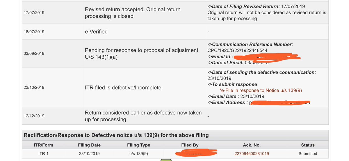 prashanthbgoud's tweet photo. @IncomeTaxIndia its been almost 6 months i have submitted my revised form, still how many days i have to wait for returns to be processed?
Will the status ever change from taken for processing to processed? https://t.co/Vp8UhAYhY1