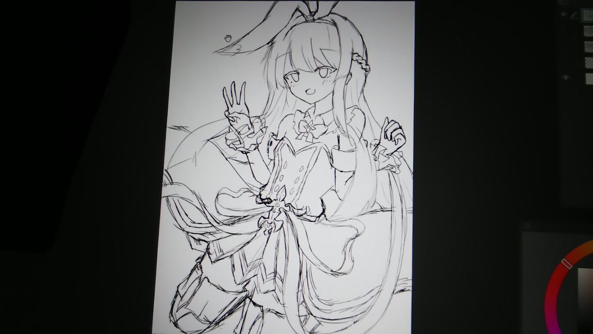 14.ちゃんと描く方だと思う
三周年絵の紅ちゃんの最終的なラフがこれ 