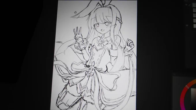 14.ちゃんと描く方だと思う
三周年絵の紅ちゃんの最終的なラフがこれ 