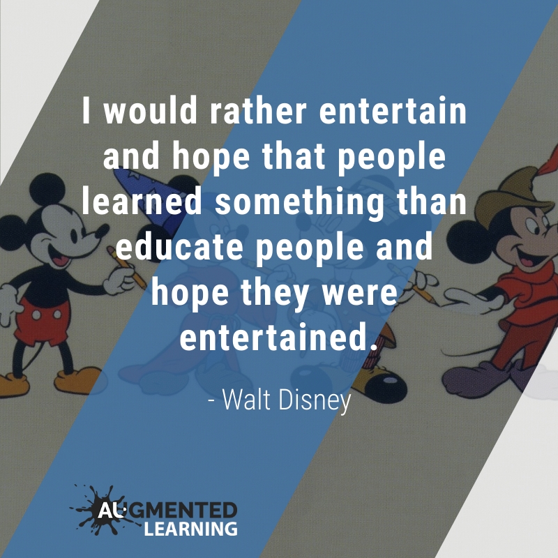 AugmentLearn's tweet photo. Walt Disney understood the power of #narrative in learning! #education #edchatnz #gamification #gamemyclassroom https://t.co/nALPfkyU89