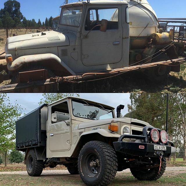 What a transformation 😍⠀
⠀
📸 @ryanhj45⠀
⠀
#arb #arb4x4 #arb4x4accessories #overland #hj45 #4WD #lc45 #lc40 #40series #4wdaustralia #4x4australia #classic4x4 #offroading #landcruiser # #toyotalandcruiser #aussieadventures #4x4 #offroad #toyota4x4 … ift.tt/2Q6g0Bi