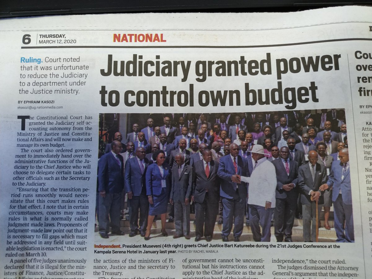 juniorobonyo1's tweet photo. @cepil_uganda @LaspnetUganda @ug_lawsociety @Accu_Ug @chapter4uganda @NetpilUganda @graUganda @centre4policy @JacquelineMuka3 @FGimara @opio @masakeonline @sylmubiru @asiimwe4justice @DailyMonitor @FordFoundation @OpenSocietyEA @USAIDUganda Does granting @JudiciaryUG power to control their budget imply they can recruit more judges because @cepil_uganda #ScorecardReport2018 highlights a shortage of Judges ?
@gad_arthur @KatureebeRita @NgieroD @masakeonline @k_ophelia @FGimara @SPKinobe2018 @asiimwe4justice https://t.co/CaKQLIdIRQ
