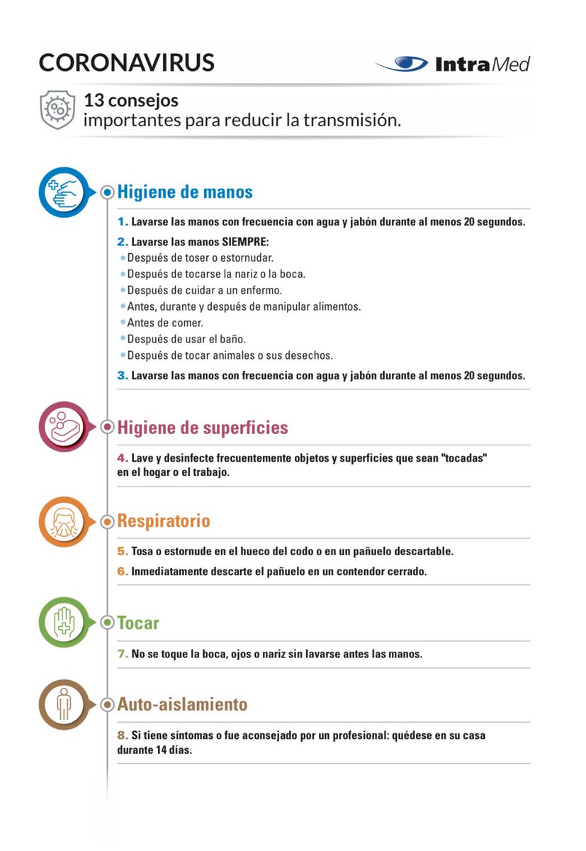 angelopezh's tweet photo. 🗣13 consejos importantes para reducir la transmisión del #Coronavirus https://t.co/fpSm8jAQ5d
