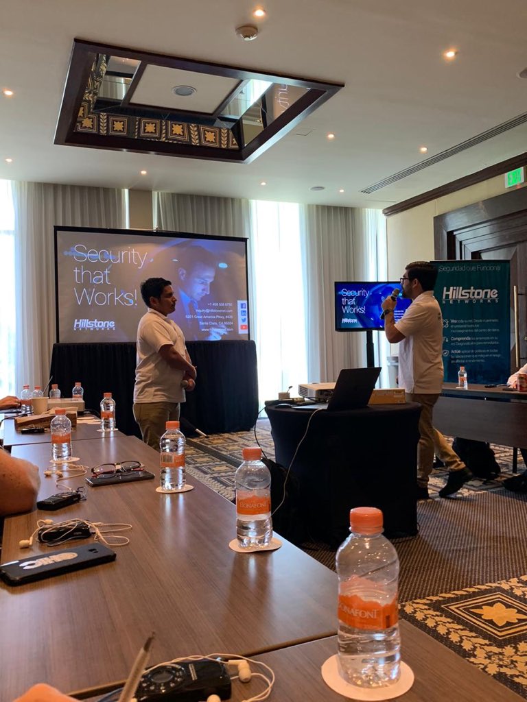 HillstoneLatam's tweet photo. Presentaciones de Soluciones para el Centro de Datos en la nube por Adib Manssur Nicola, Sales Engineer y Fernando Parrales Garcia TAC de Hillstone Networks LATAM.

#HillstoneKickOffPartner2020 #IntelligenceSquared 
#hillstonenetworks 
#securitythatworks 👥💻 https://t.co/wV9yPy3tJl