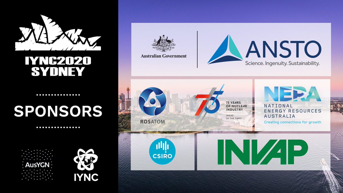 AusYGN's tweet image. A big thank you to our major sponsors who helped make this week an amazing success! #IYNC2020

@ANSTO
@RosatomGlobal
@NERAnetwork 
@CSIRO 
@invapargentina