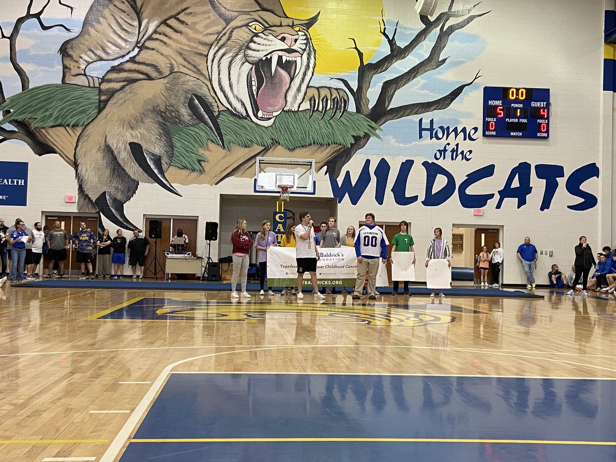 LexingtonSIA's tweet photo. Our spring pep rally ended with the revealing of our current St. Baldrick’s total for our Batting for Baldrick’s week...$22,014.13!!! You made this possible WILDCATS! We are hoping this helps brings a cure for pediatric cancer. @LHSWildcatsLex1 @StBaldricks https://t.co/NnBRJW57KY