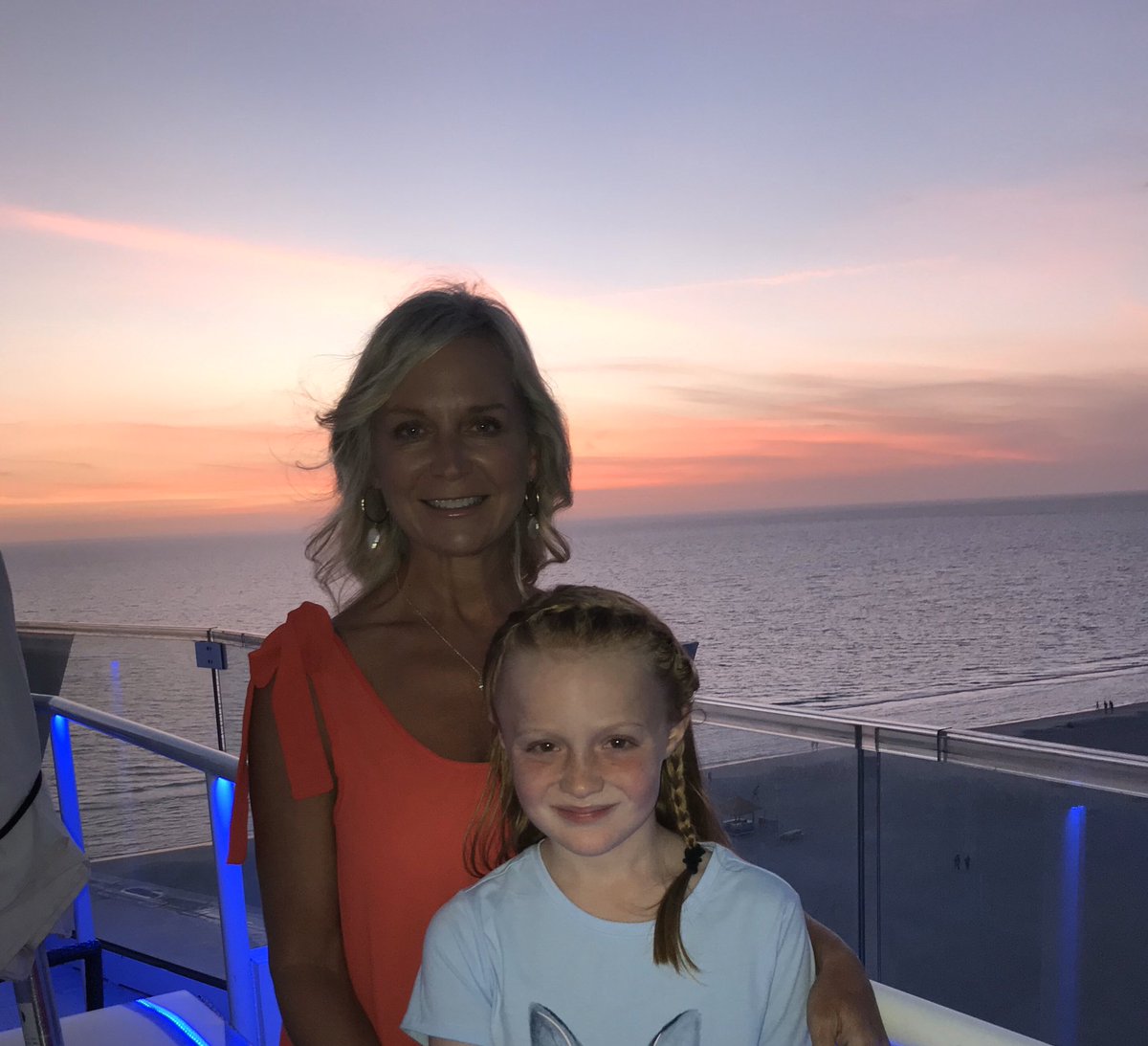angiedhouse's tweet photo. Dinner on the rooftop with my girl. We MIGHT have had two desserts. 🤷‍♀️ #springbreak2020 https://t.co/0QYckqDHlI