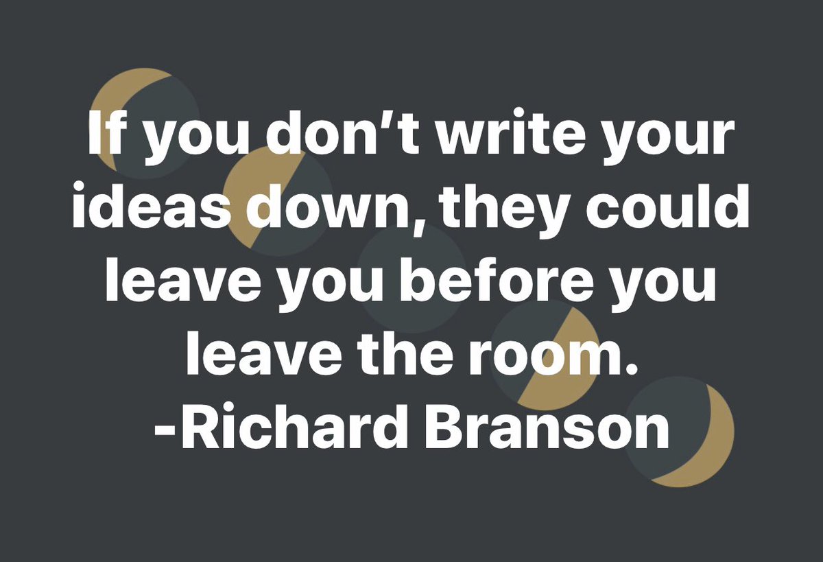 Why I keep a notepad beside my bed, some of my best thoughts come at night...
