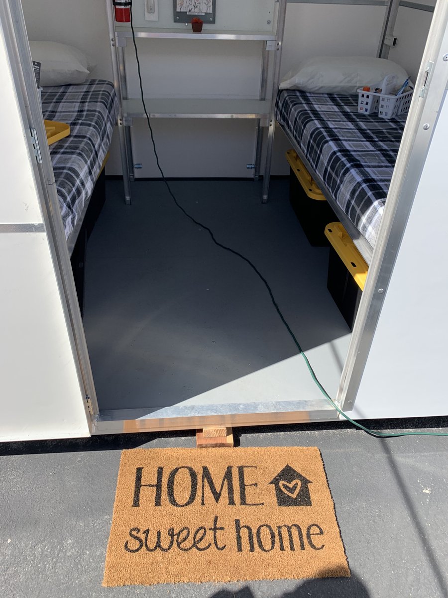 ee_edwards12's tweet photo. Addressing homelessness head on:
The 30 Pallet shelters at Hulen Pl. are up, and the soft opening was this morning. Take a look! https://t.co/JBm0xVaegx