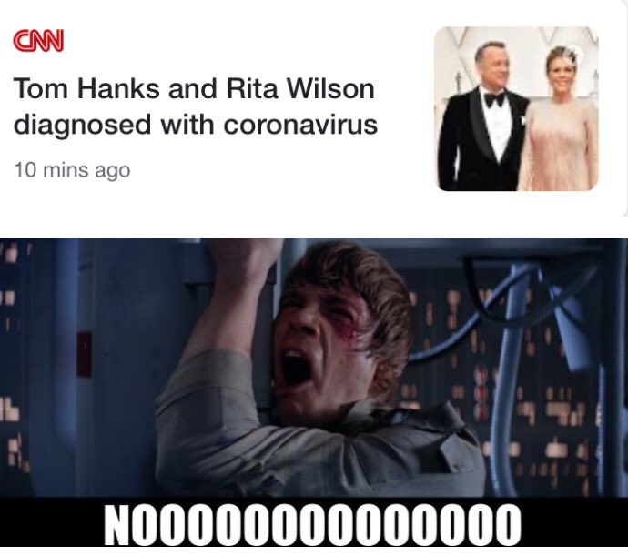 thirstcomments's tweet photo. NOOOOO NOT #TomHanks &amp; #RitaWilson 😭😭😭😭 fuck you #CoronavirusPandemic https://t.co/CKRAEpipsR