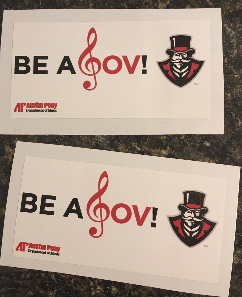 Check out the newest way to show your support for Austin Peay Music. Stop by the office to pick one up!