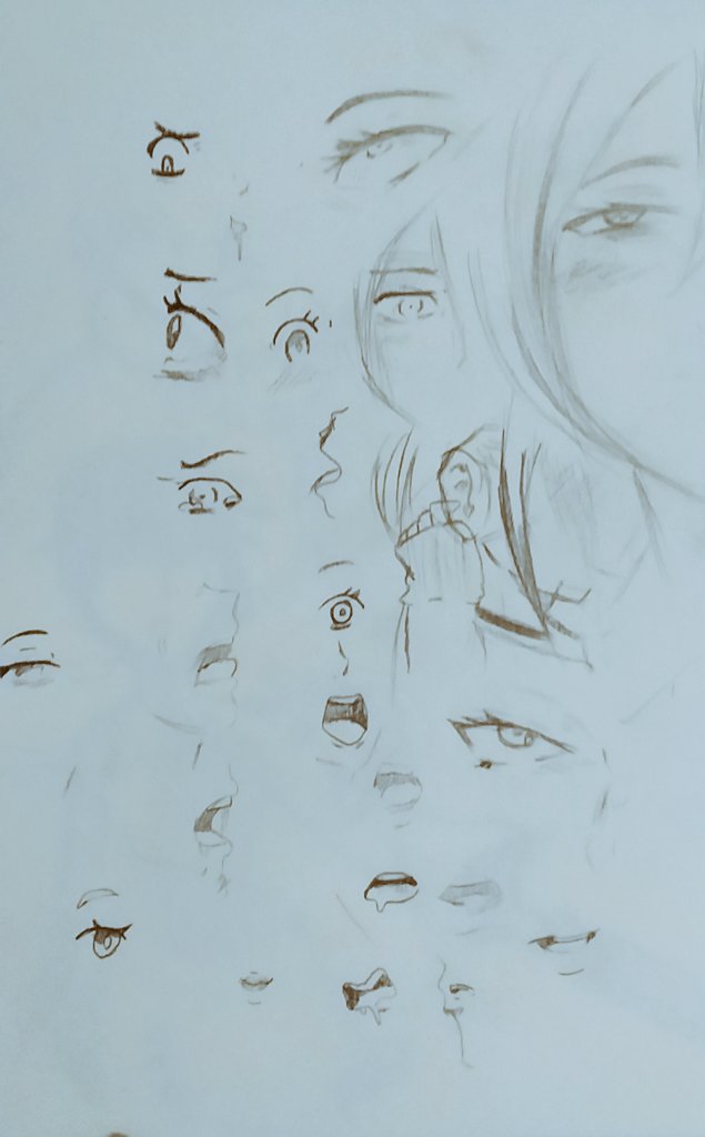 carmine_torres's tweet photo. El lunes mientras estaba esperando calificaciones me puse a bocetear ojos y labios.
#Drawing #Draw #Sketch #SketchBook #Traditionalart #artwork #DibujoPyD #arttraditional #myartwork #Myart #ArtistOnTwitter #animestyle #pencil https://t.co/137OHtpmyH