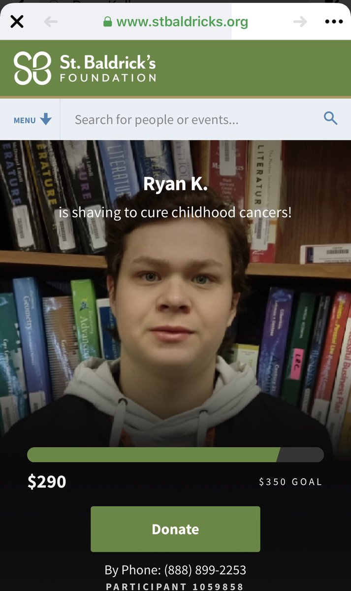 kolbyjack26's tweet image. I’m shaving my head from ST.Baldrick’S I appreciate if everyone donate it my goal is $350 we almost there come help cure childhood cancer stbaldricks.org/participants/m…